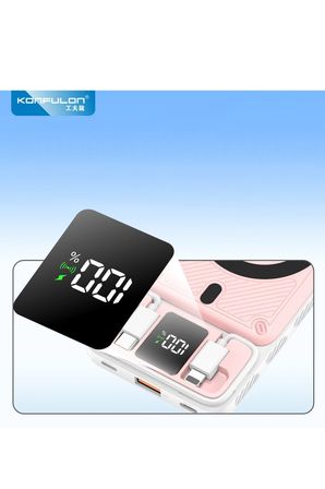 Fuchsia M25W 10.000 mAh 20W PD Kablosuz Şarj Özellikli Powerbank - Mavi