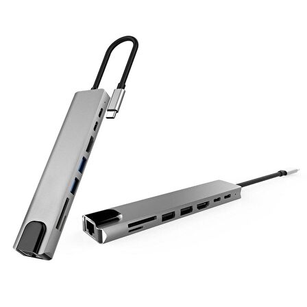 Concord Support Byl-2017l Type-c Hdtv/ Sd/ Tf/ Usb3.0/ Usb-c/ Pd/ Lan Çevirici