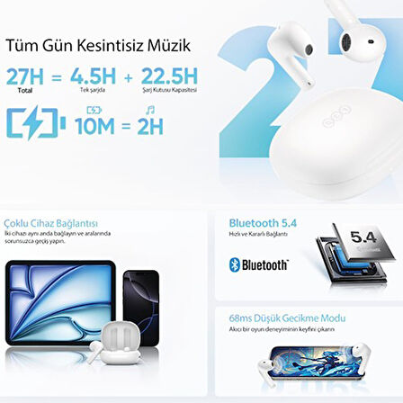 QCY ALIYBUDS E10-BH24QT35A BLUETOOTH KULAKLIK SİYAH