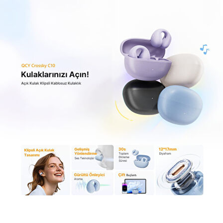 QCY Crossky C10 Bluetooth Headset  blue