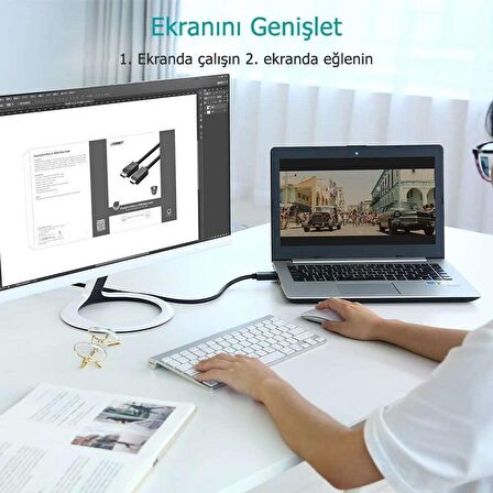 Ugreen 4K Displayport HDMI Dönüştürücü Kablo 1.5 Metre