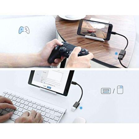 Ugreen Micro USB OTG Çevirici Adaptör Siyah