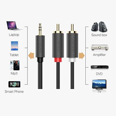 Ugreen 3.5mm AUX RCA Ses Kablosu 2 Metre