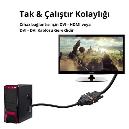 Ugreen DisplayPort Erkek to DVI 24+5 Erkek Çevirici Dönüştürücü 15 CM