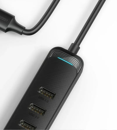 UGREEN 20488 CM456 5Gbps Veri Transfer Hızı USB-A 3.0 4 Port Bağlantı Noktalı Hub Çoklayıcı 1.5metre