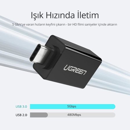 Ugreen Usb 3.0 Type-c Dönüştürücü Adaptör Beyaz - Outlet