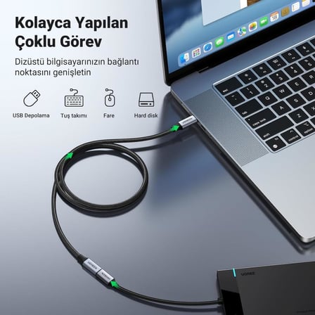 Ugreen Gen2 100w Thunderbolt 3 Type-c To Type-c Örgülü Uzatma Kablosu 1 Metre - OUTLET