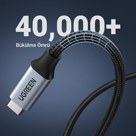 Ugreen Gen2 100w Thunderbolt 3 Type-c To Type-c Örgülü Uzatma Kablosu 1 Metre - OUTLET
