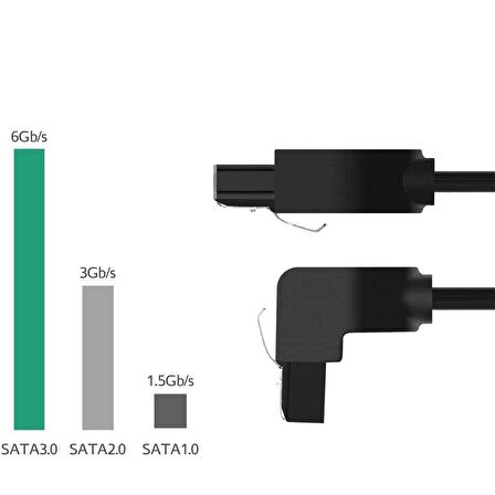 Ugreen 90 Derece SATA 3.0 Disk Kablosu 50 CM