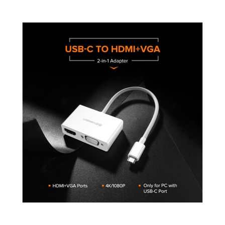 Ugreen Type-C to HDMI VGA Çevirici Dönüştürücü Adaptör