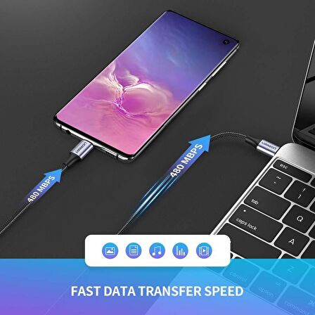 Ugreen Type-C to Type-C 3A 60W Hızlı Data ve Şarj Kablosu 2 Metre