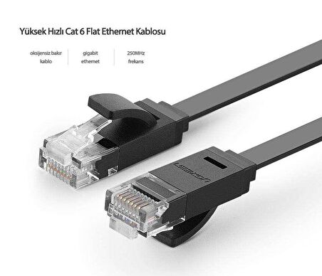 Ugreen CAT6 Flat Ethernet Kablosu 5 Metre