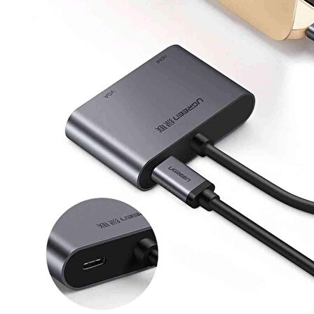 Ugreen Type-C HDMI VGA Dönüştürücü Adaptör