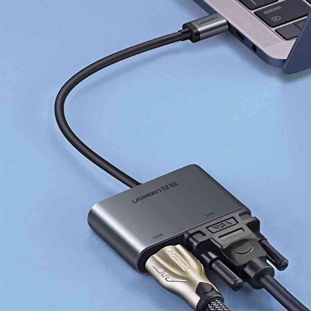 Ugreen Type-C HDMI VGA Dönüştürücü Adaptör