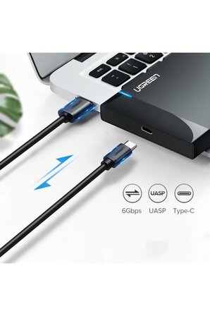 UGREEN USB 3.1 Gen 2 Tip C Muhafaza 2,5 İnç Sabit Sürücü 6TB 6Gbps Windows Mac OS Linux ile Uyumlu Outlet