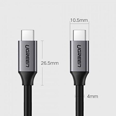 Ugreen USB 3.1 Type-C to Type-C Data ve Şarj Kablosu 1.5 Metre