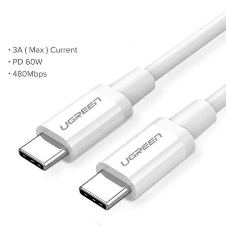 Ugreen Type-C to Type-C Hızlı Şarj ve Data Kablosu 1 Metre