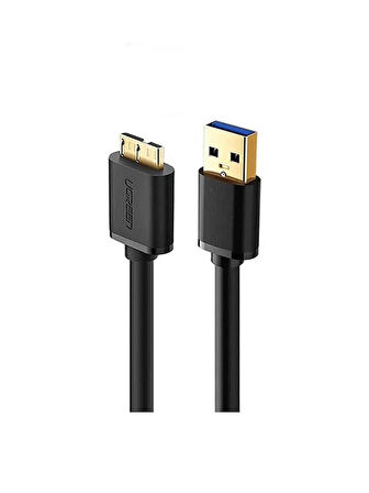 UGREEN 60529 US130 USB-A to Micro-B USB 3.0 Harddisk Kablosu Siyah 1metre