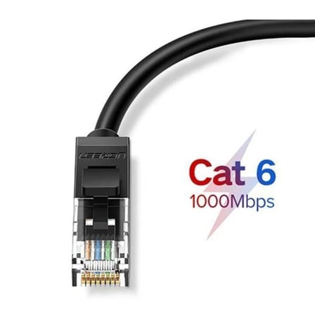 UGREEN 60545 NW102 CAT6 1Gbps U/UTP Ağ Ethernet Network Kablosu Siyah 1.5metre
