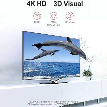 Ugreen Type-C HDMI VGA DisplayPort Dönüştürücü Adaptör