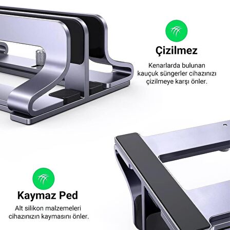 Ugreen Masaüstü Alüminyum Çift Yuvalı Dikey Notebook Macbook Laptop Standı