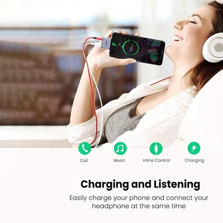 Ugreen Alüminyum Type-C to 3.5mm Aux Type-C Dönüştürücü