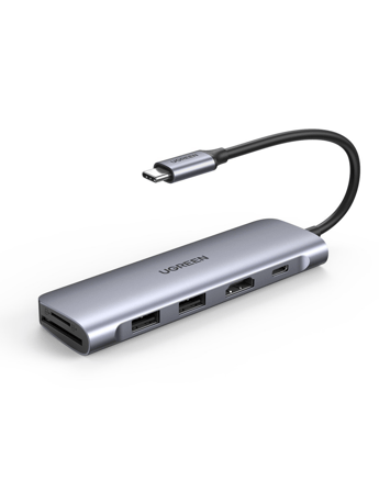 Ugreen Type-C to HDMI USB 3.0 TF SD PD Dönüştürücü Çok Fonksiyonlu Adaptör