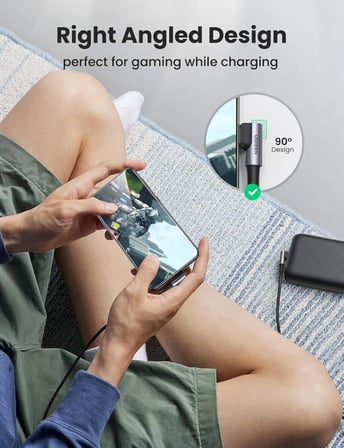 Ugreen Usb Type-C 3A 60W 90 Derece Şarj ve Data Kablosu - OUTLET
