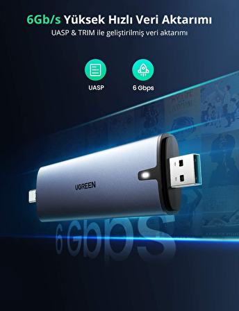 Ugreen M.2 Sata SSD NGFF USB-A USB-C 3.1 Gen 2 KEY B / B + M Disk Kutusu