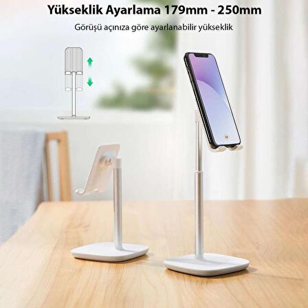 Ugreen Yüksekliği Ayarlanabilir Masaüstü Telefon Standı Silver