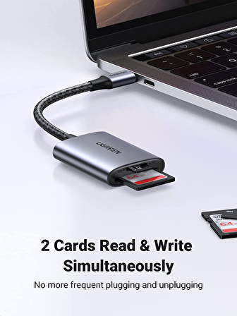 Ugreen Type-C to SD ve Micro SD Kart Okuyucu Adaptör