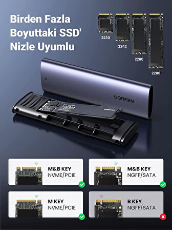 UGREEN M.2 NVME NGFF SSD Muhafaza 10Gbps 2TB