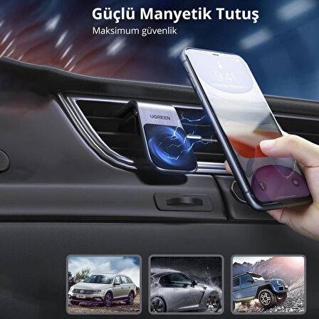 UGREEN Uzun Manyetik Araç İçi Telefon Tutucu, Siyah