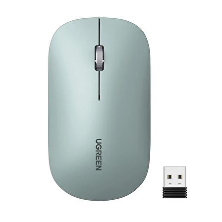 Ugreen 2.4Ghz Sessiz Tuşlu Kablosuz Optik Mouse Yeşil 90374