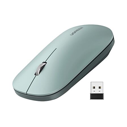 Ugreen 2.4Ghz Sessiz Tuşlu Kablosuz Optik Mouse Yeşil 90374