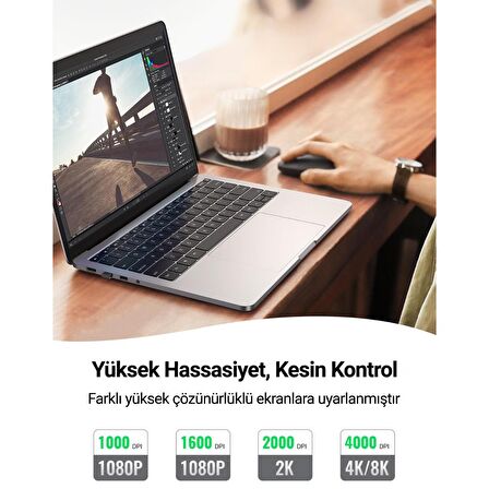 Ugreen 2.4Ghz Sessiz Tuşlu Kablosuz Optik Mouse Yeşil 90374