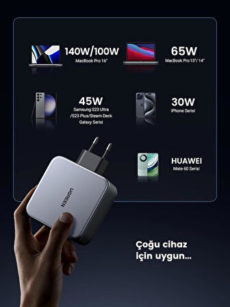 Ugreen Nexode 140 W Type-C Kablolu Şarj Aleti Teşhir