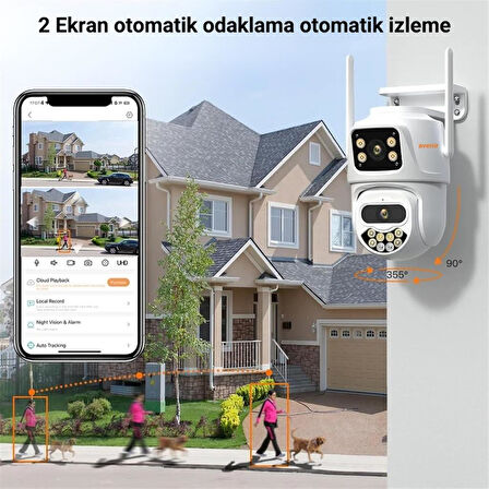 Avenir AV-S306 6MP 2 Kameralı Speed Dome Wifi Ptz Kamera Onvif iCSee App