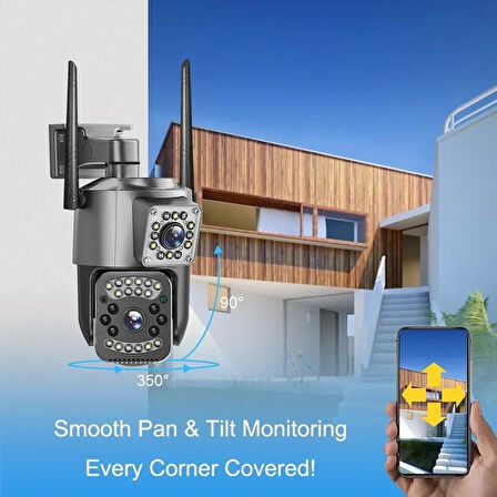 Avenir AV-M07W 2 Kameralı 4MP Wifi Gece Görüşlü İnsan Algılama Onvif Kamera