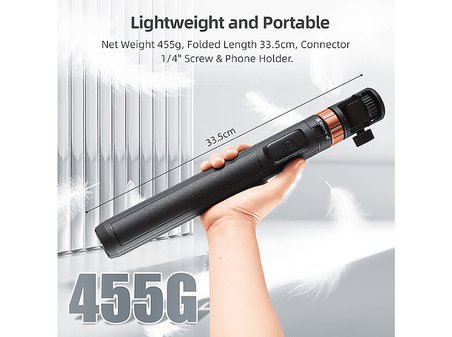 KINGJOY M080 Bluetooth Çok Fonksiyonlu Selfie Çubuğu ve Tripod Siyah