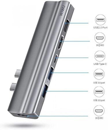 Wiwu 8in1 T9 Type-C Hub Çoklayıcı