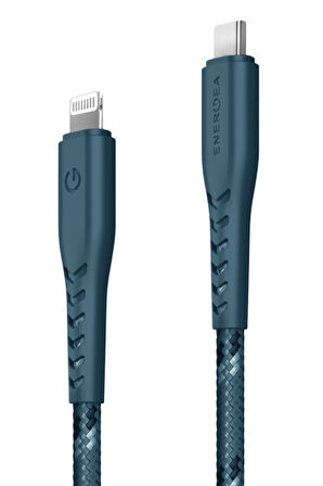 C94 NyloFlex 1.5M 100W Type-C to Lightning PD Hızlı Şarj Kablo - Lacivert