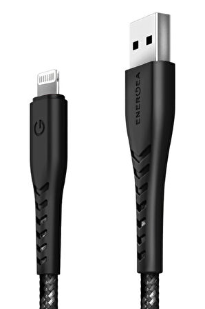 C89 NyloFlex 1.5M 3A USB to Lightning Hızlı Şarj Kablo - Siyah