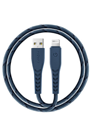 C89 NyloFlex 1.5M 3A USB to Lightning Hızlı Şarj Kablo - Lacivert
