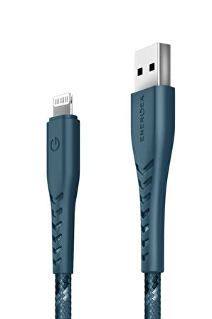 C89 NyloFlex 1.5M 3A USB to Lightning Hızlı Şarj Kablo - Lacivert