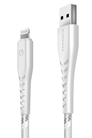 C89 NyloFlex 1.5M 3A USB to Lightning Hızlı Şarj Kablo - Beyaz