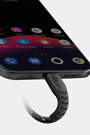 NyloFlex USB 2.0 3M 3A USB to Type-C Hızlı Şarj Kablo - Siyah