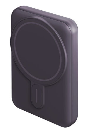MagPac Mini 10.000 mAh 20W Type-C 15W Kablosuz Şarj - Stant Özellikli Magsafe Powerbank - Derin Mor
