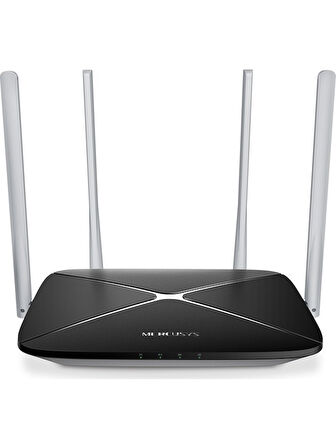 Mercusys AC12, AC1200 Mbps, MU-MIMO, Beamforming, All-in-one( Router, Access Point, Range Extender) Modları, WPA3, Mobil Uygulama ile Kolay Kurulum, Dual-Band Wi-Fi 5 Router OUTLET