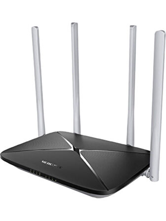 Mercusys AC12, AC1200 Mbps, MU-MIMO, Beamforming, All-in-one( Router, Access Point, Range Extender) Modları, WPA3, Mobil Uygulama ile Kolay Kurulum, Dual-Band Wi-Fi 5 Router OUTLET